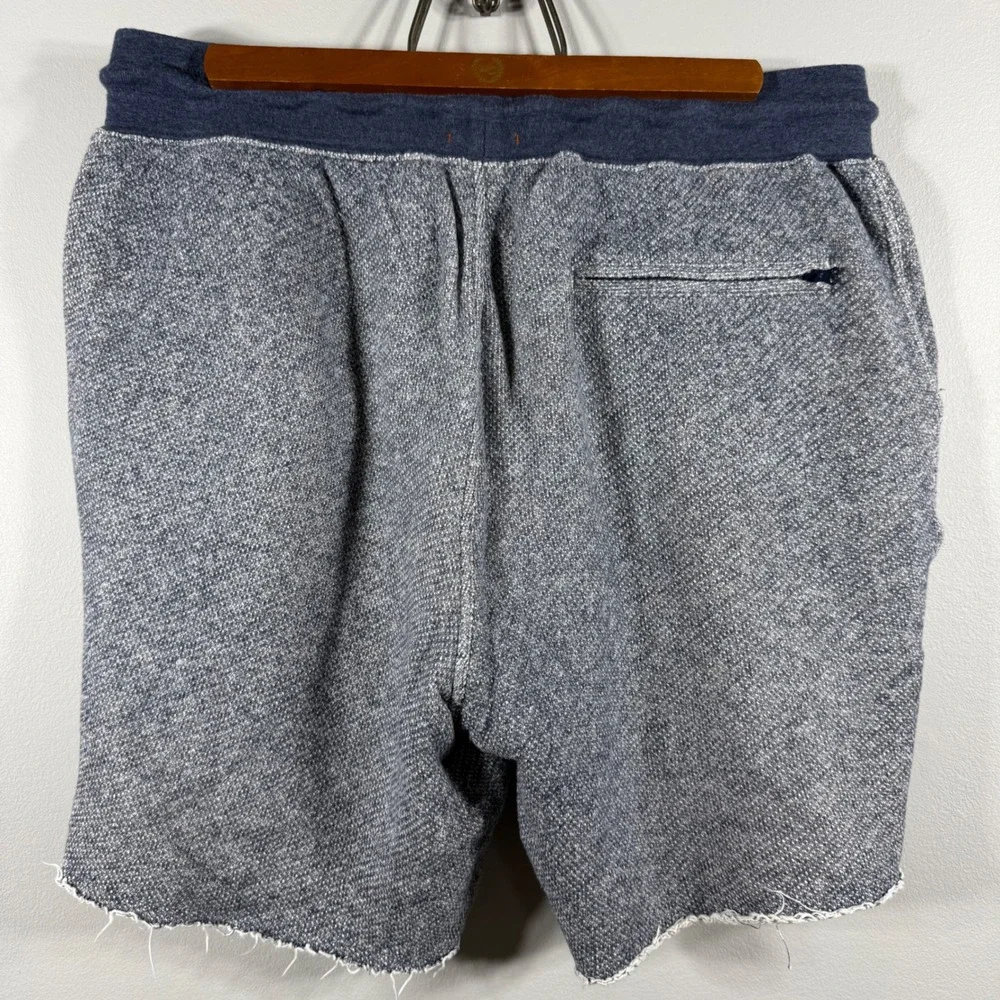 Jack Spade Raw Hem French Terry Knit Sweat Shorts Blue XL